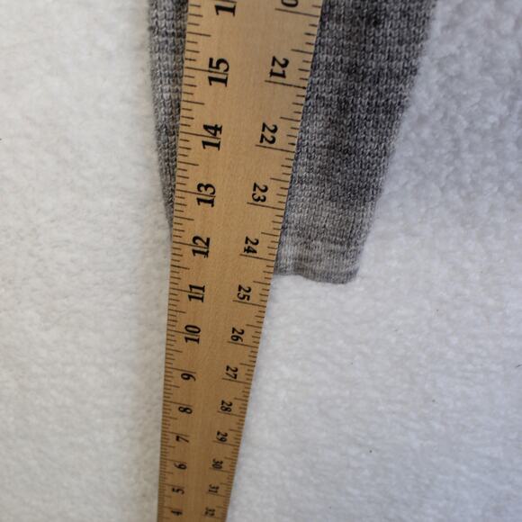 Michael Kors Sweater Women Medium Gray Wool Cotton Textured Shoulder Knit Preppy - Picture 5 of 8